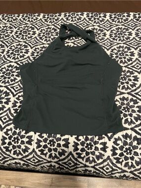 Lane 201 Women’s Dark Green Cross-Back Halter Tank Top